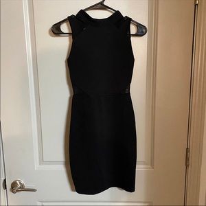 Black Halter Bodycon Cocktail Dress